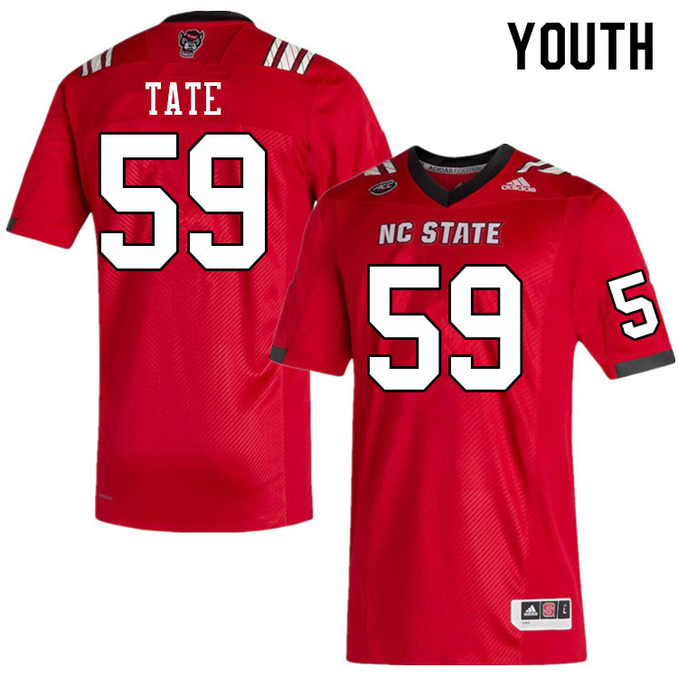 Youth #59 Jayden Tate NC State Wolfpack College Football Jerseys Sale-Red